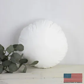 12" | Round Angel Hair Insert | Indoor Outdoor Down Alternative Hypoallergenic Pillow Insert | Quality Insert | Premium Insert