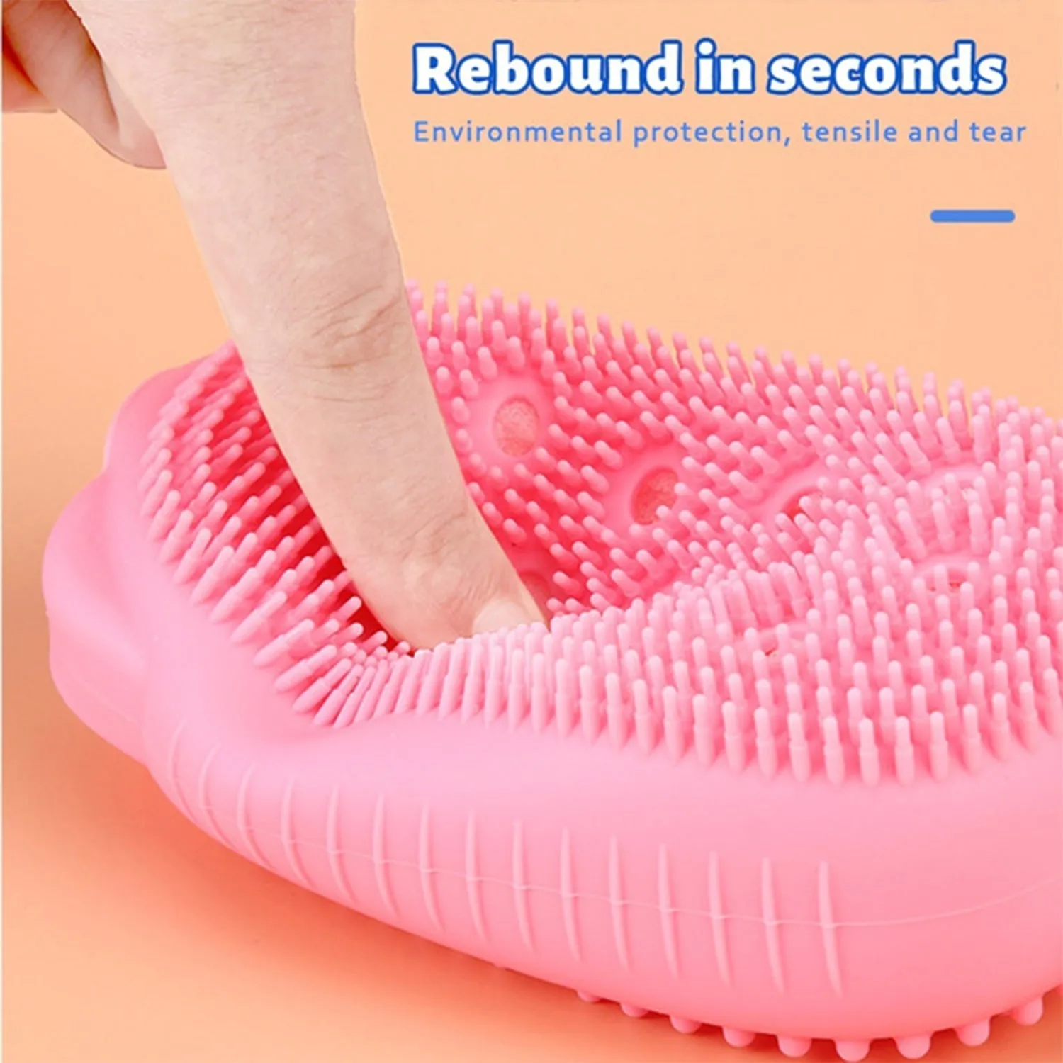 1448 Silicone Bubble Bath SPA Super Soft Body Scrubbing Brush