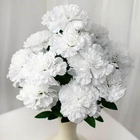 17" Colorfast Carnation Bush: White