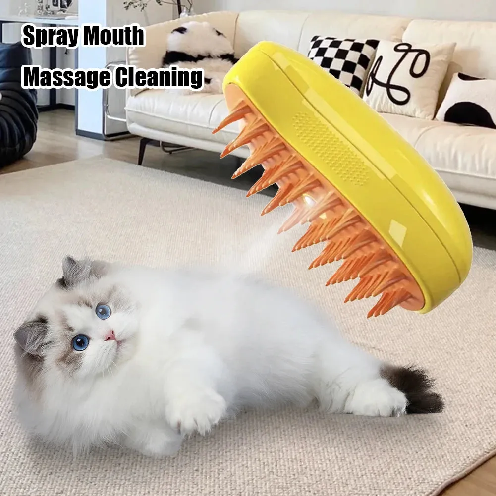 3 In1 Cat Steam Brush Electric Spray Cat Dog Hair Brush Steamer Brush For Massage Pet Grooming Cat Hair Brush For Removing