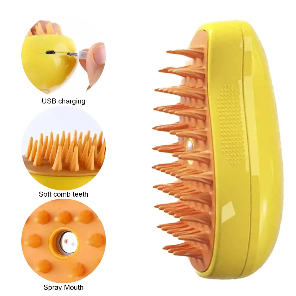 3 In1 Cat Steam Brush Electric Spray Cat Dog Hair Brush Steamer Brush For Massage Pet Grooming Cat Hair Brush For Removing