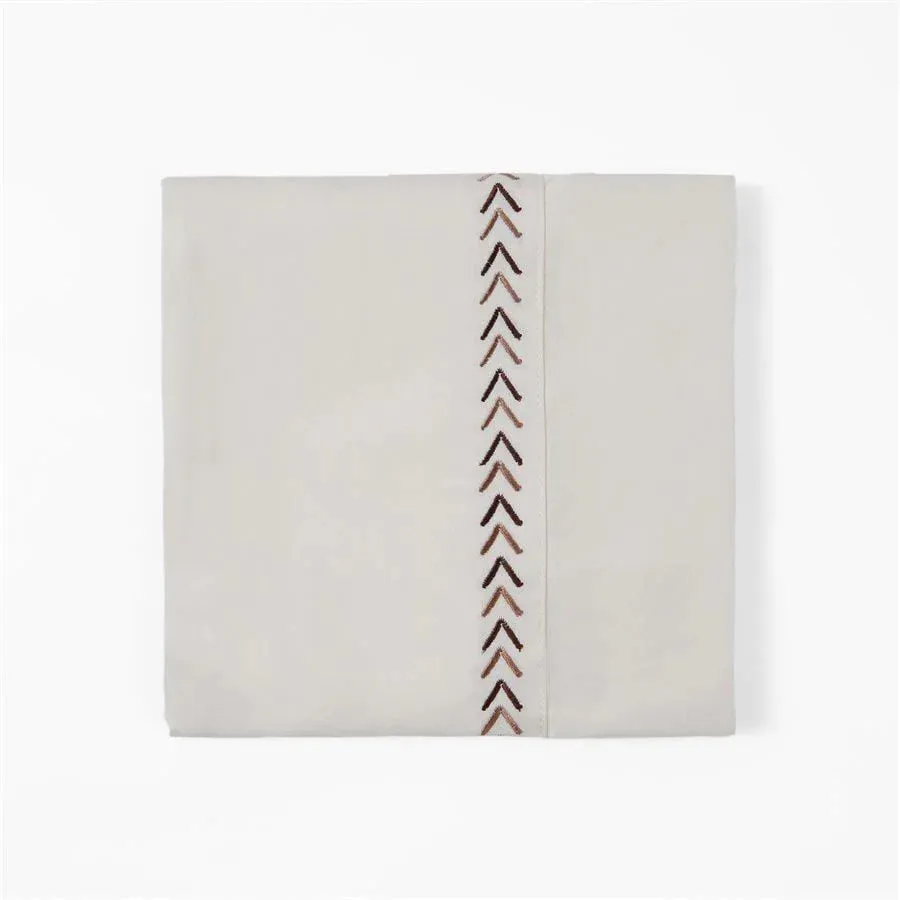 350 Thread Count Arrow Embroidered Cream Sheet Set