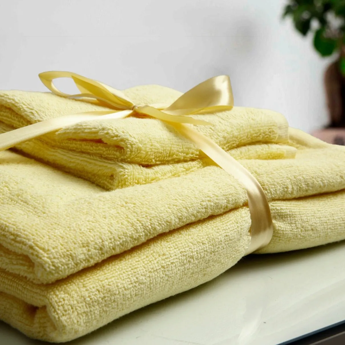 4 PCs Towel Pack- Yellow