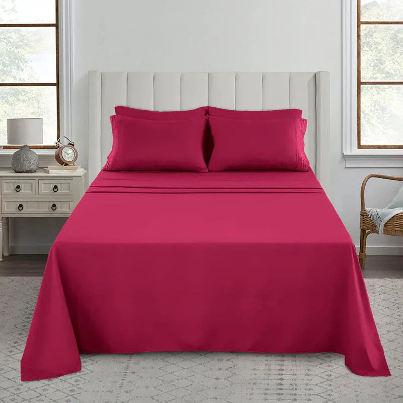 6-Piece 1800 Series Deep Pocket Bed Sheets Set