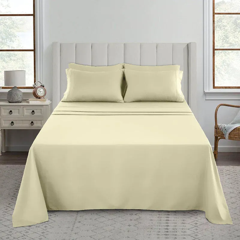 6-Piece 1800 Series Deep Pocket Bed Sheets Set