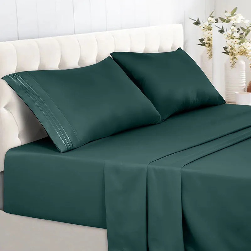 6-Piece 1800 Series Deep Pocket Bed Sheets Set