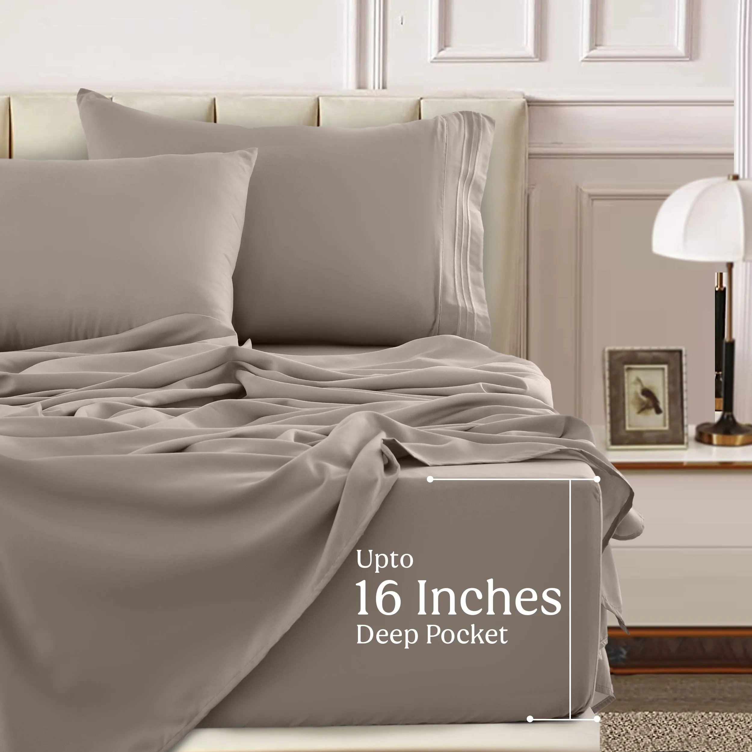 6-Piece 1800 Series Deep Pocket Bed Sheets Set