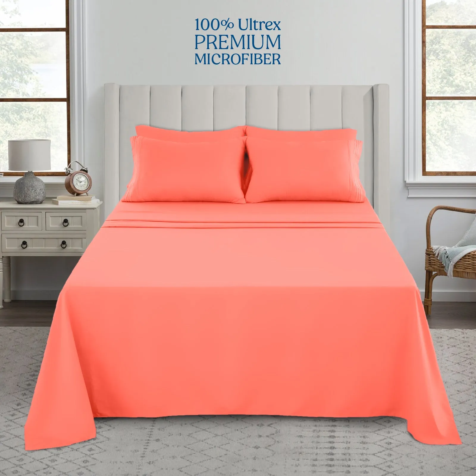 6-Piece 1800 Series Deep Pocket Bed Sheets Set