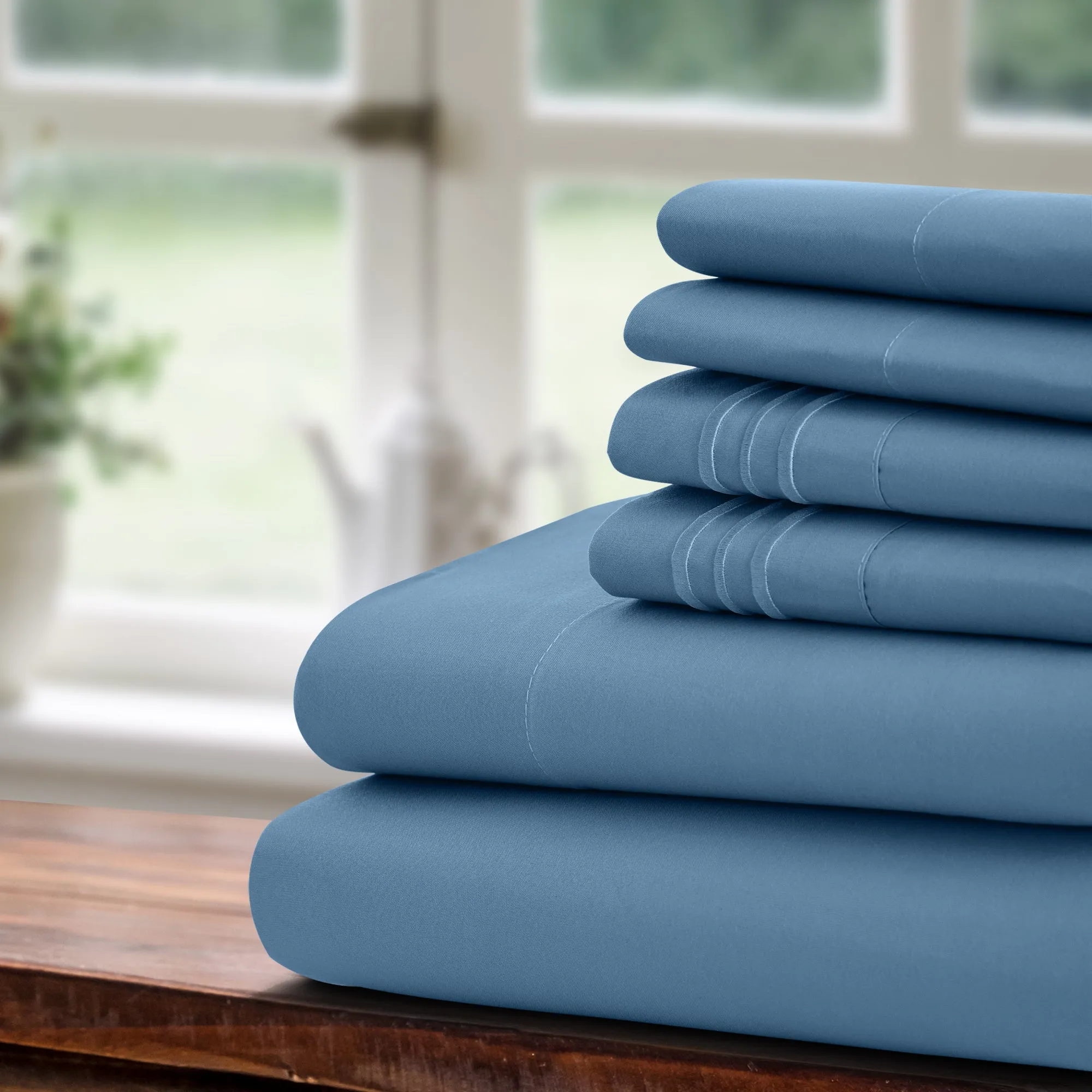 6-Piece 1800 Series Deep Pocket Bed Sheets Set