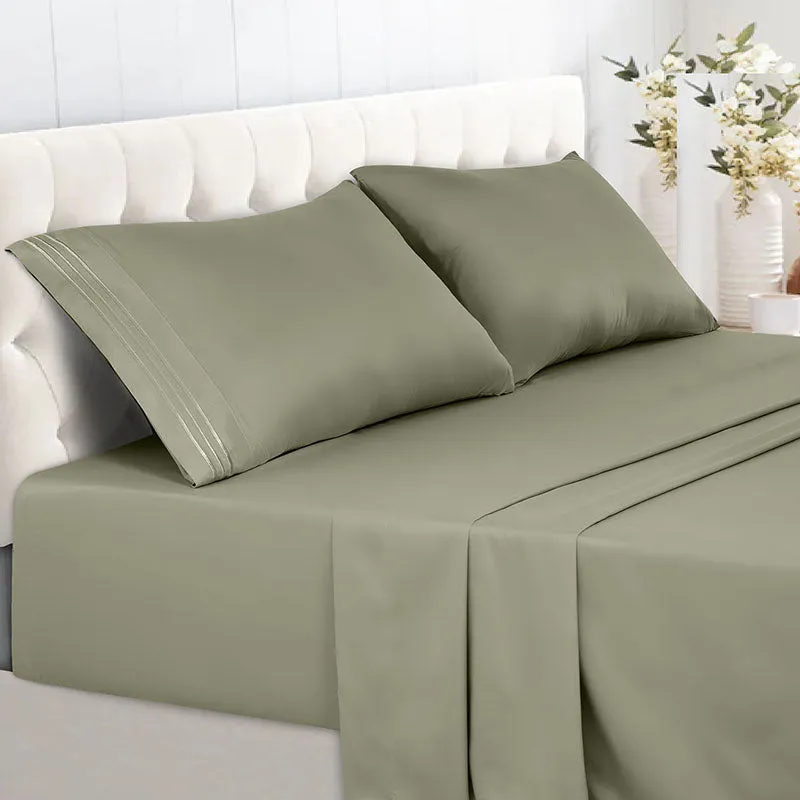 6-Piece 1800 Series Deep Pocket Bed Sheets Set