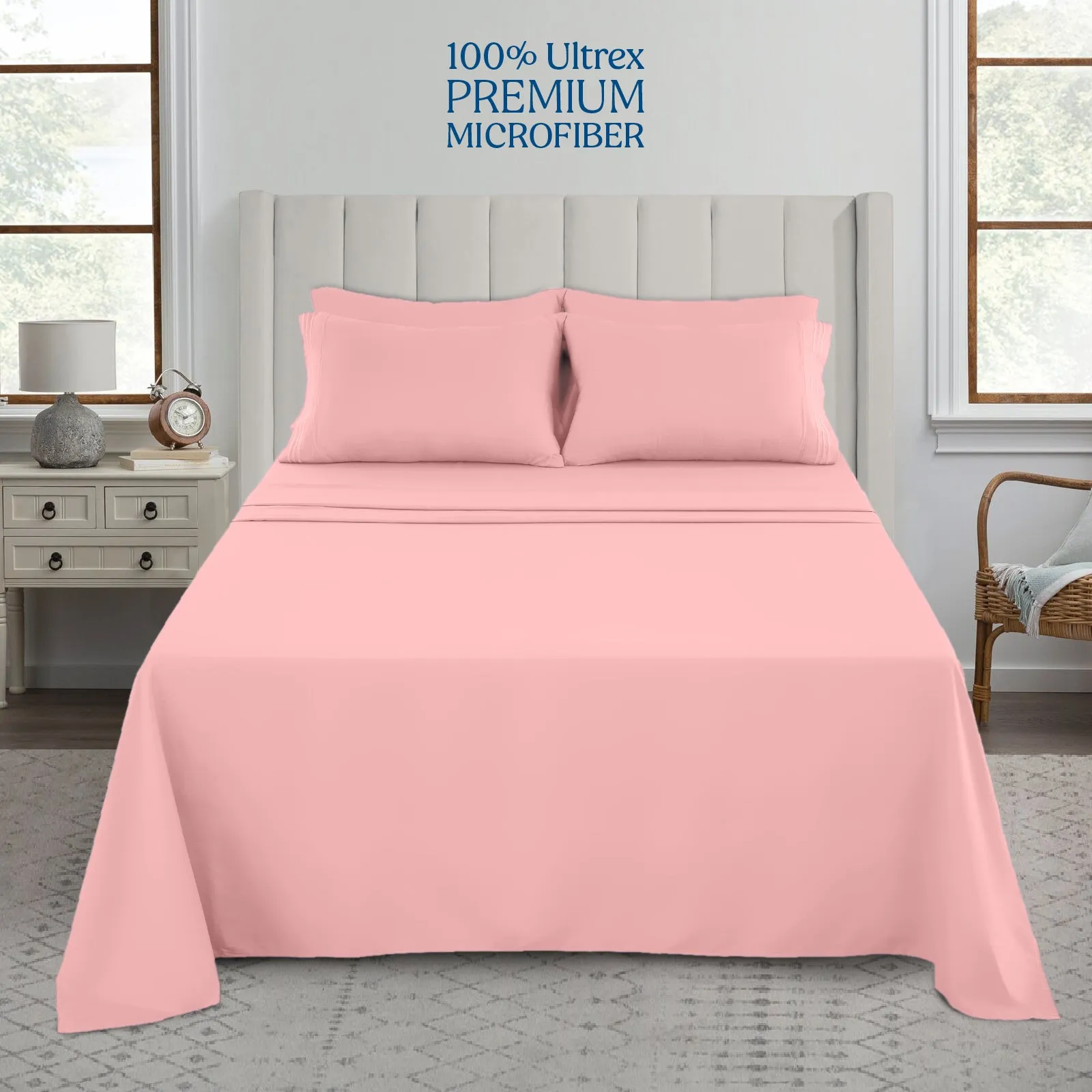 6-Piece 1800 Series Deep Pocket Bed Sheets Set