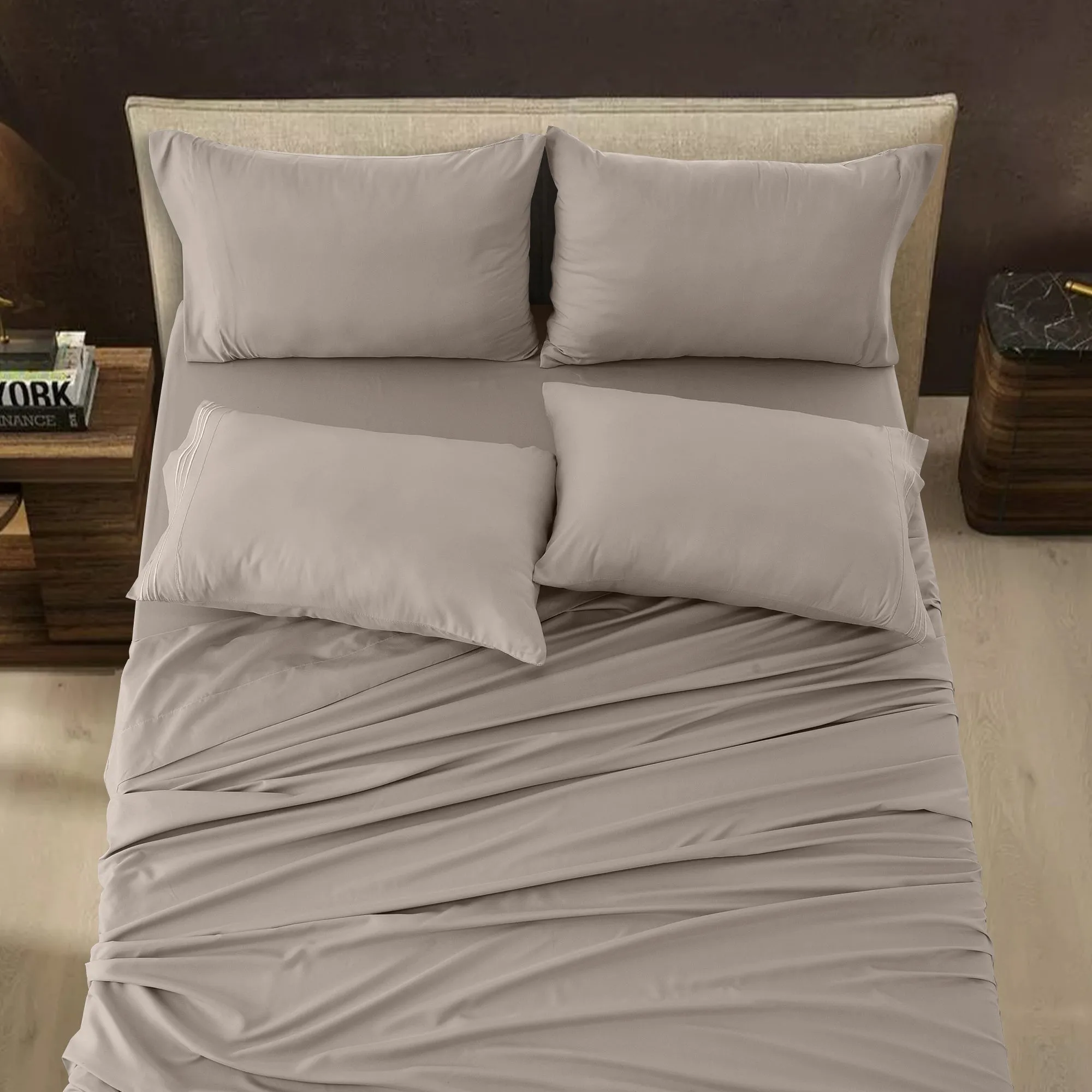 6-Piece 1800 Series Deep Pocket Bed Sheets Set