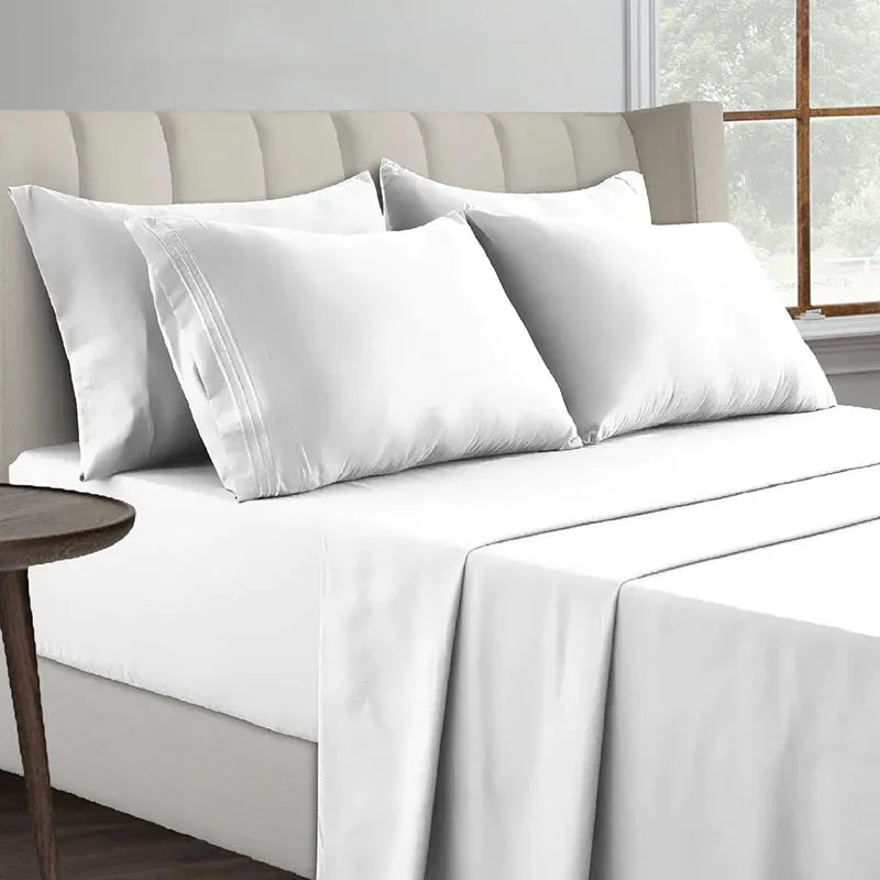 6-Piece 1800 Series Deep Pocket Bed Sheets Set