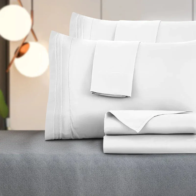 6-Piece 1800 Series Deep Pocket Bed Sheets Set