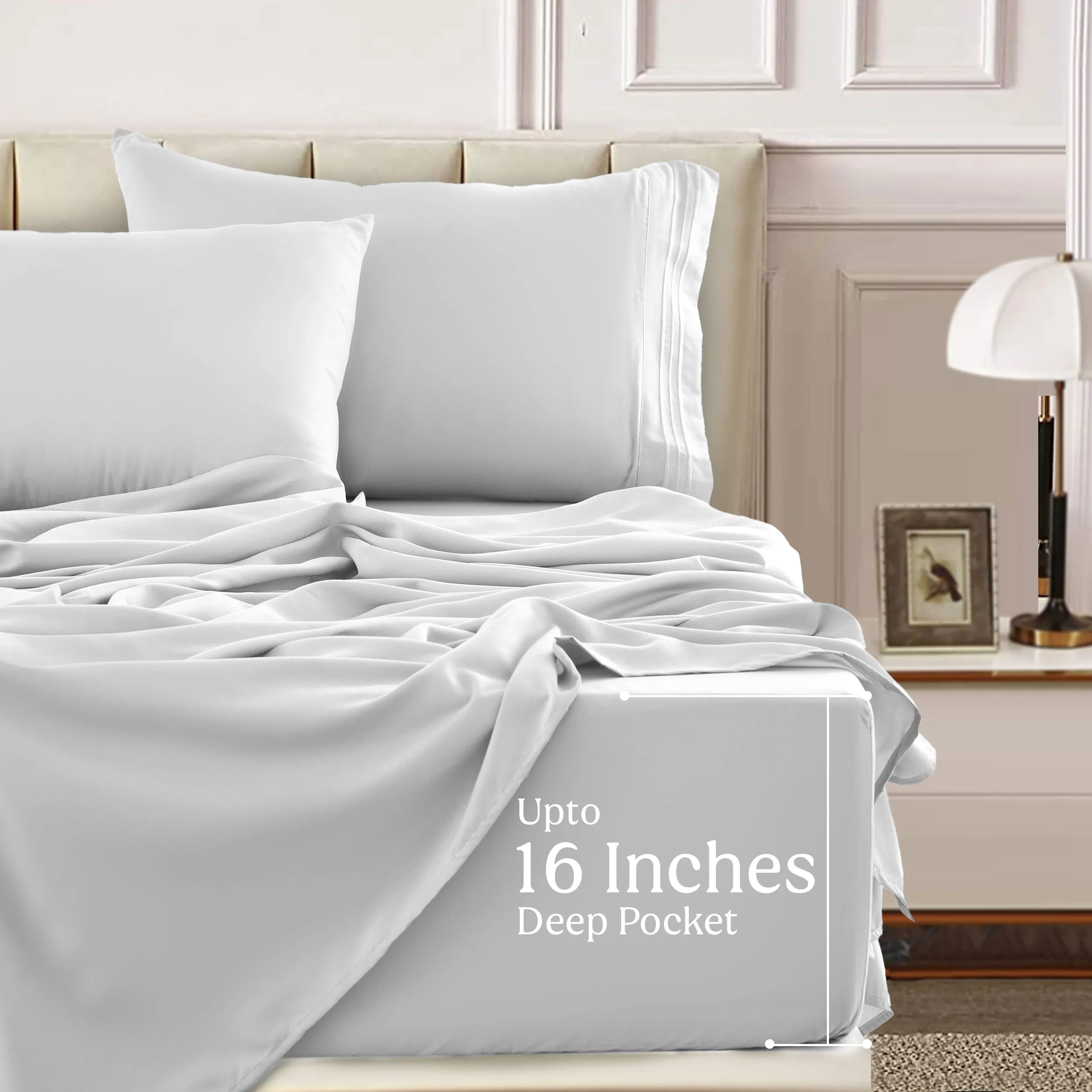 6-Piece 1800 Series Deep Pocket Bed Sheets Set