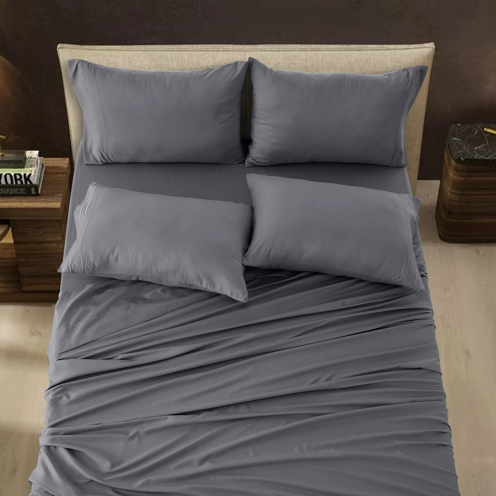 6-Piece 1800 Series Deep Pocket Bed Sheets Set