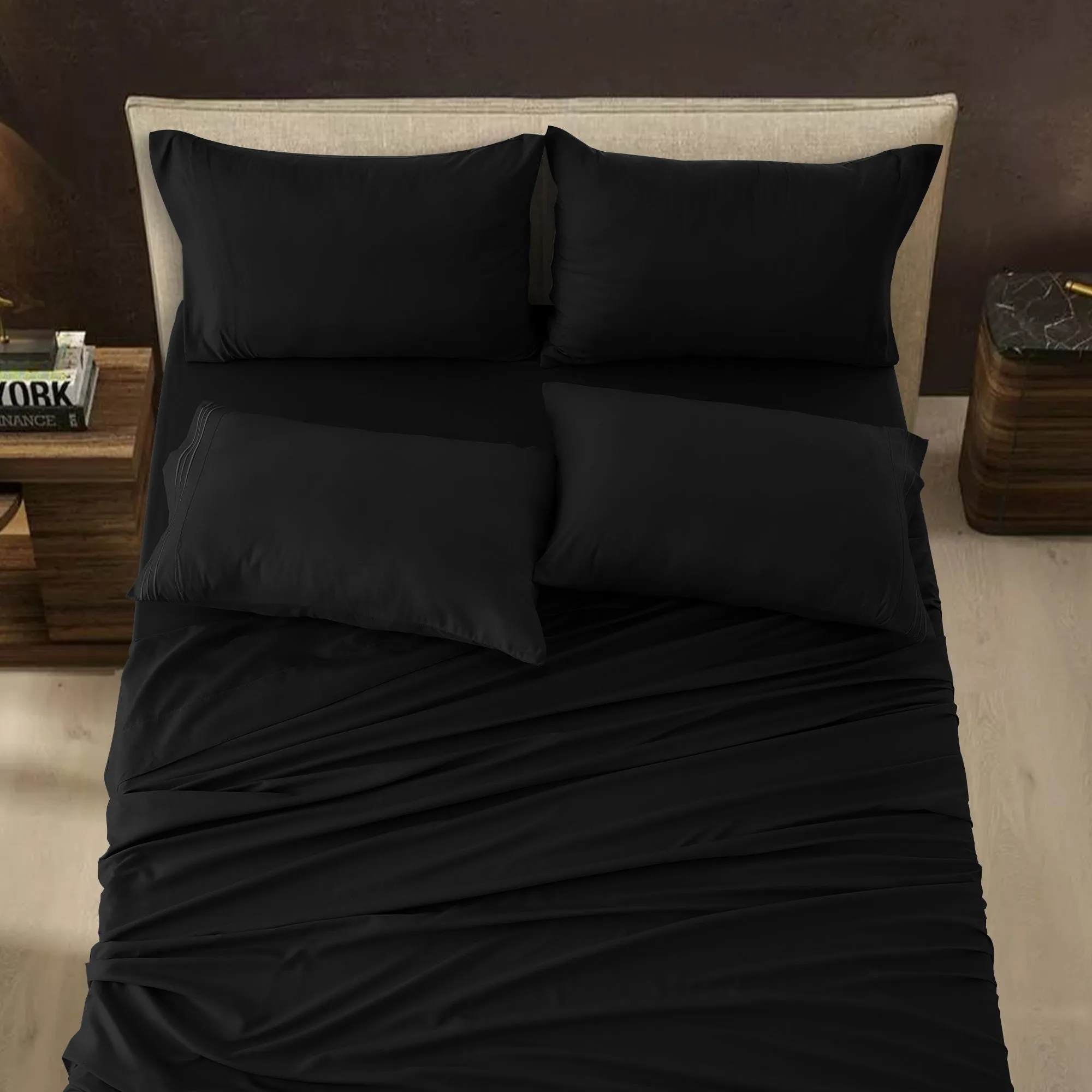 6-Piece 1800 Series Deep Pocket Bed Sheets Set