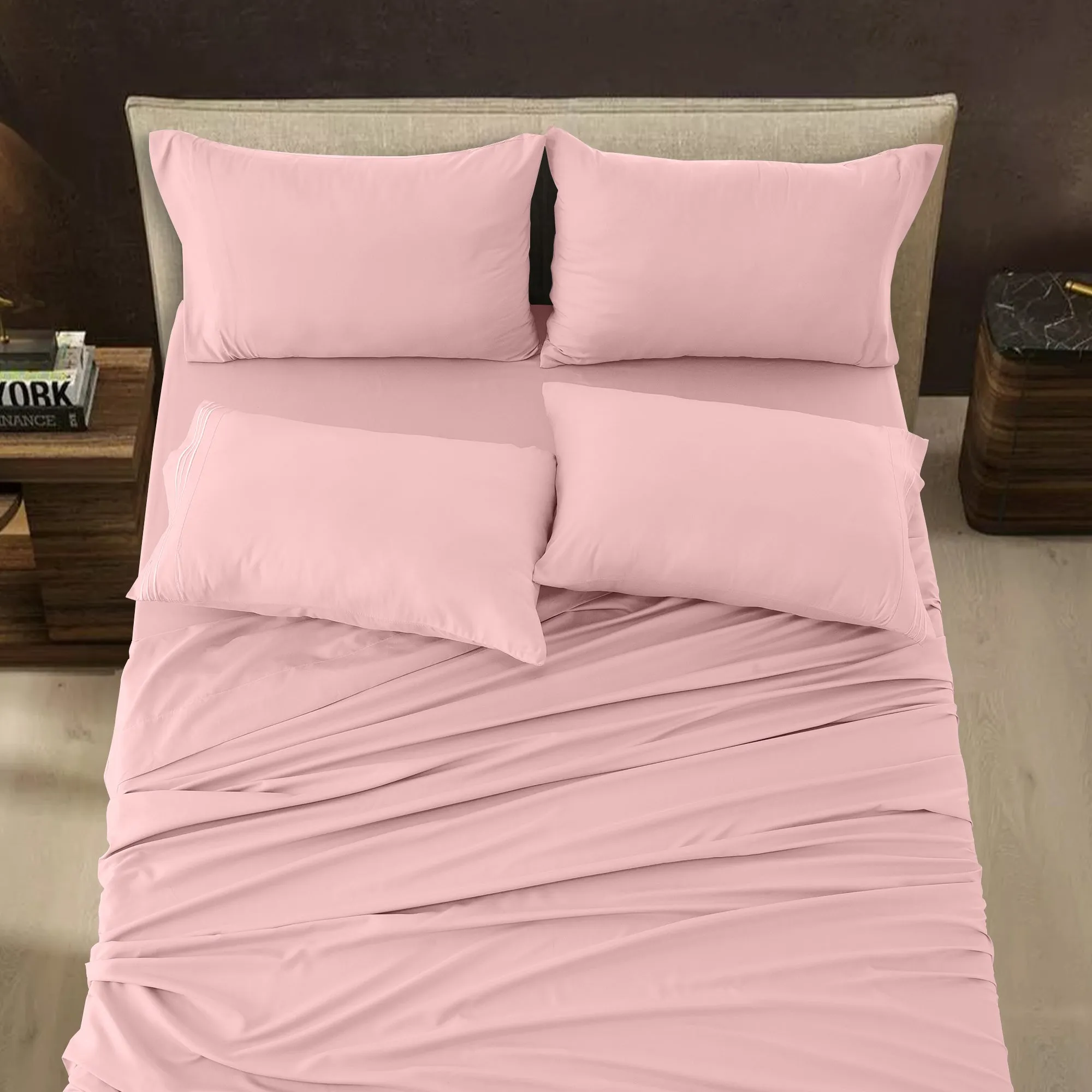 6-Piece 1800 Series Deep Pocket Bed Sheets Set