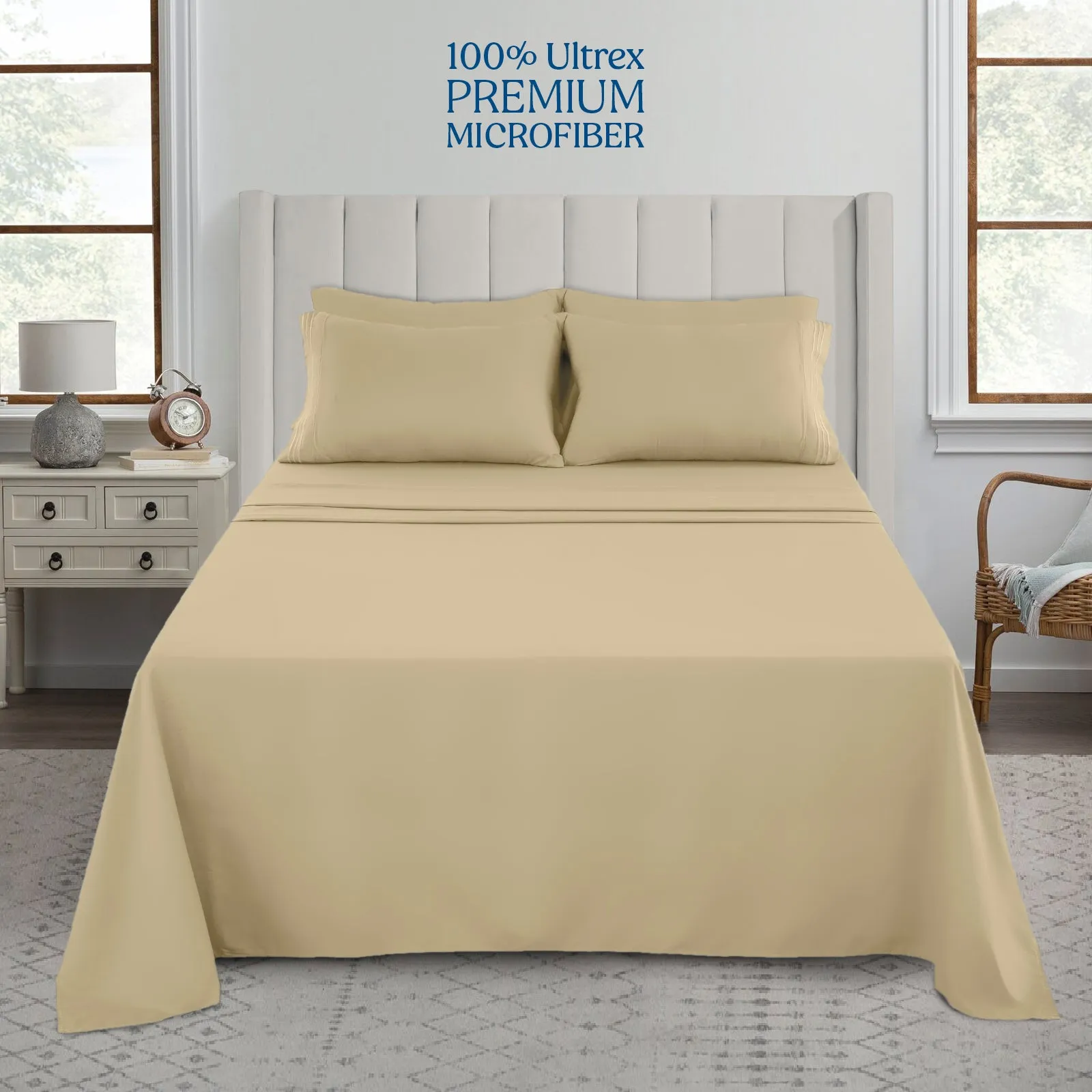 6-Piece 1800 Series Deep Pocket Bed Sheets Set