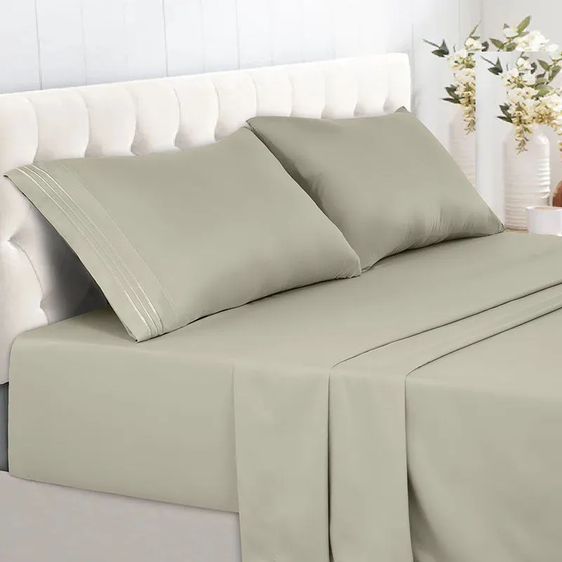 6-Piece 1800 Series Deep Pocket Bed Sheets Set