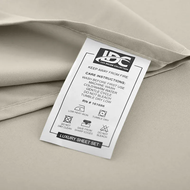 6-Piece 1800 Series Deep Pocket Bed Sheets Set