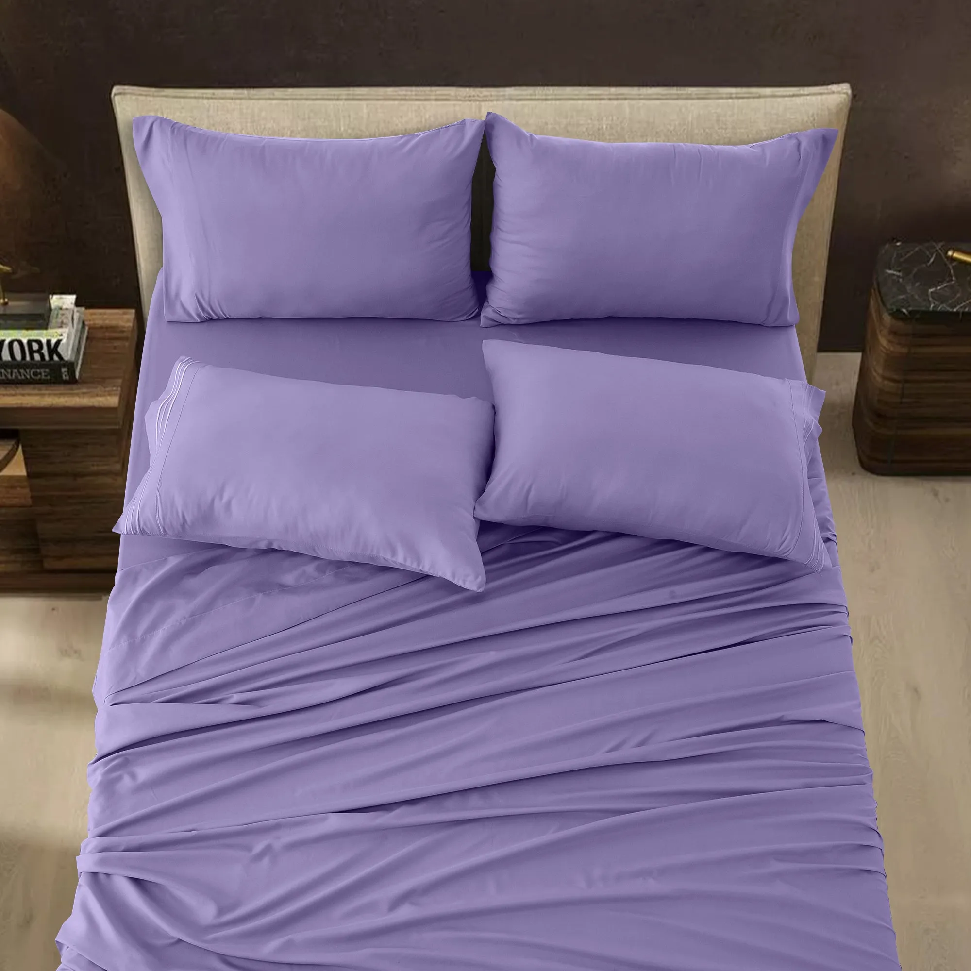 6-Piece 1800 Series Deep Pocket Bed Sheets Set