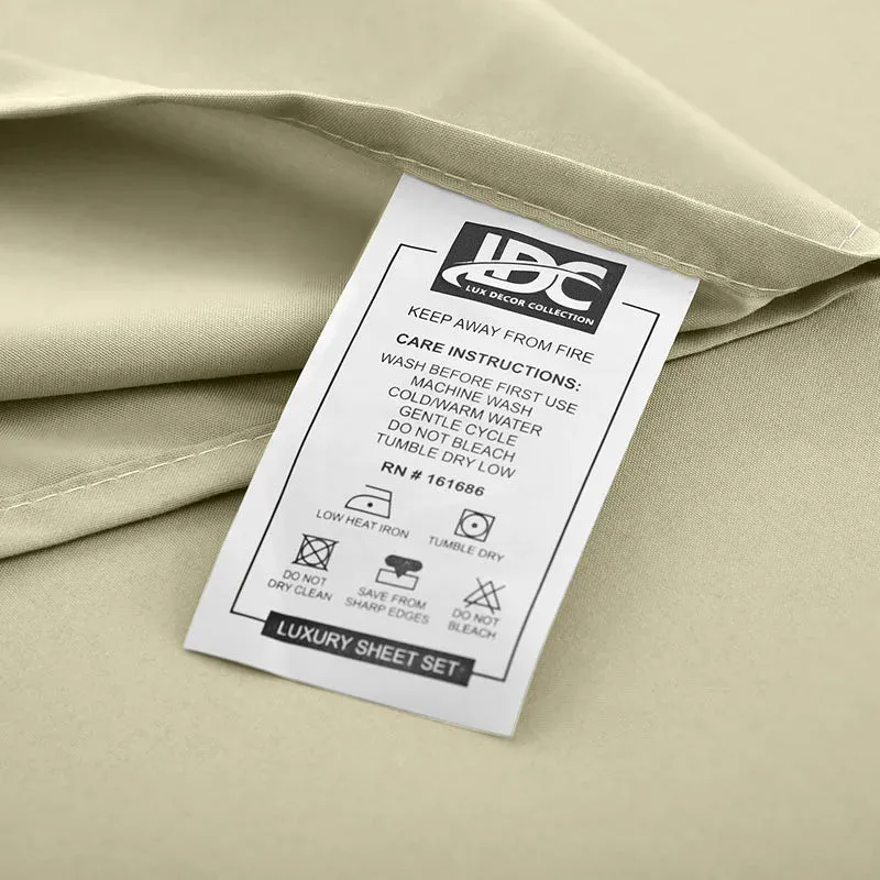 6-Piece 1800 Series Deep Pocket Bed Sheets Set