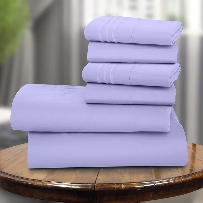 6-Piece 1800 Series Deep Pocket Bed Sheets Set