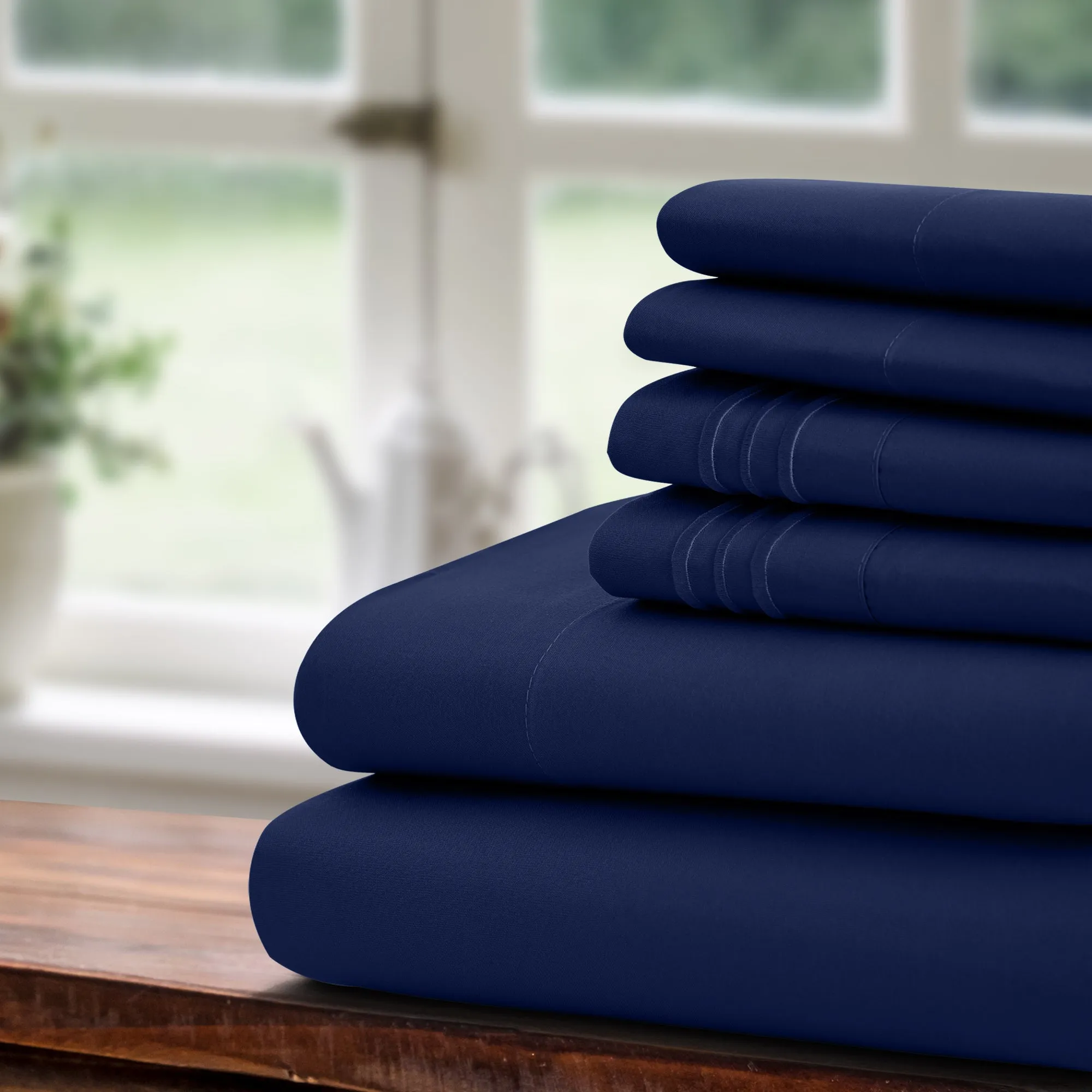 6-Piece 1800 Series Deep Pocket Bed Sheets Set