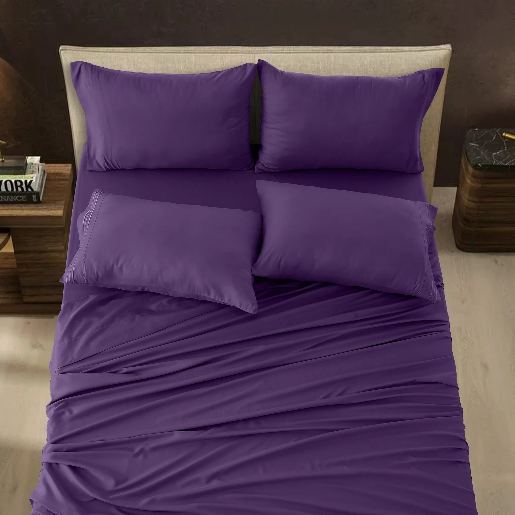 6-Piece 1800 Series Deep Pocket Bed Sheets Set