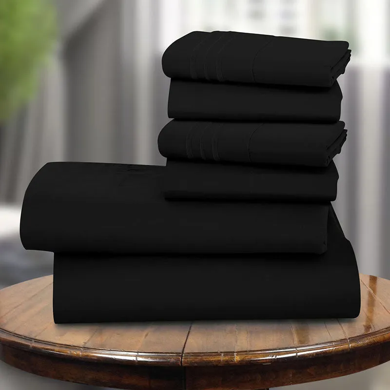 6-Piece 1800 Series Deep Pocket Bed Sheets Set