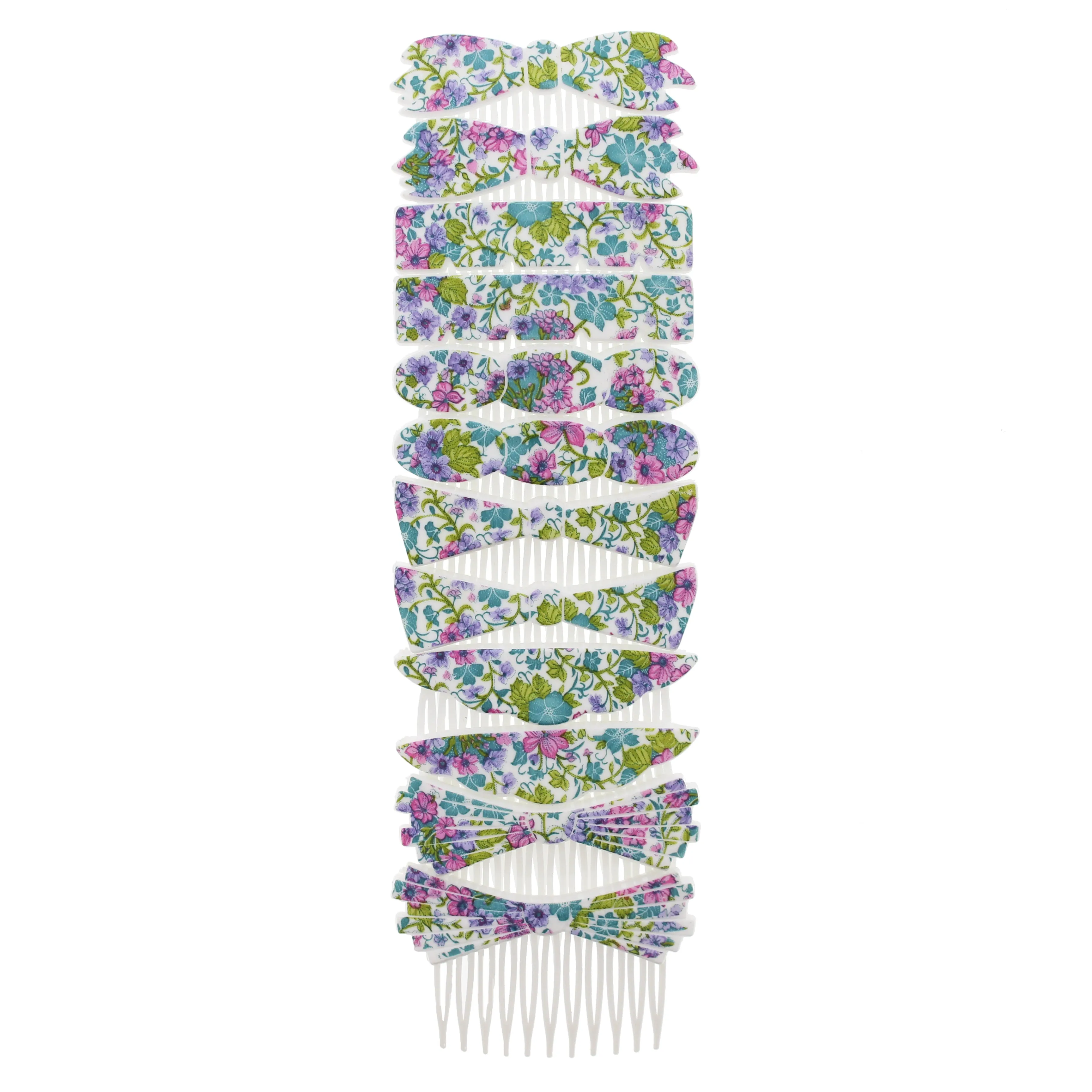 7cm Floral/ Nature Print Comb - Style A