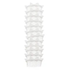 7cm White Comb with Triple Bow Ends