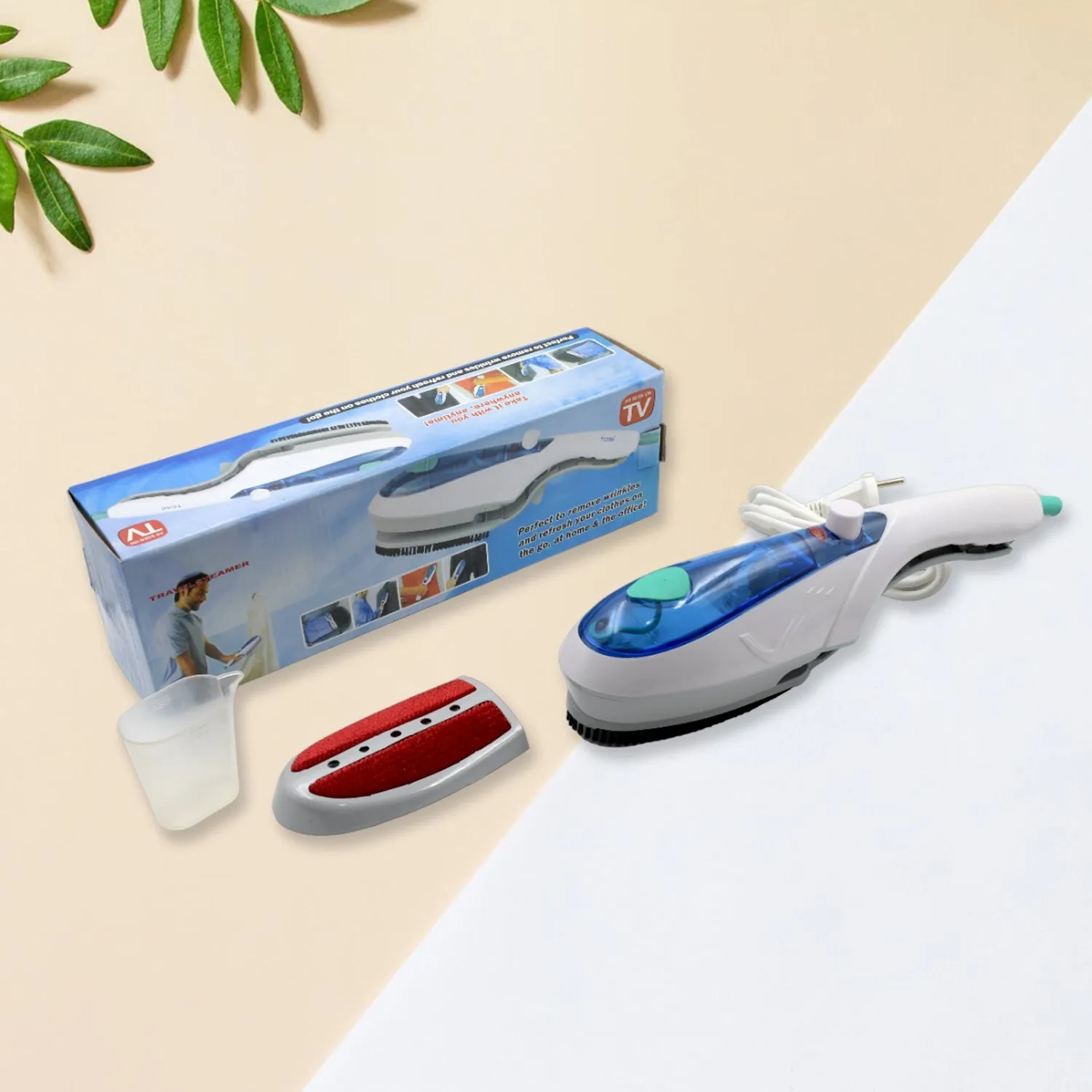 8053 Portable ironing machine,1 Set Steam Iron Hand Held Crease Removal Portable Ironing Clothes ABS Brush Plush Toy Garment Steamer for Home Steam Iron, for Clothes, Travel Steamer