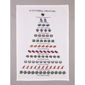 A Southern Christmas Print Kitchen Towel