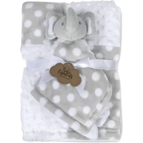 A.D. Sutton - Baby Essentials Blankets With Secutiry Blanket, Elephant Grey