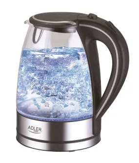 Adler Ad 1225 Electric Kettle 1.7 L Black,Stainless Steel,Transparent 2200 W