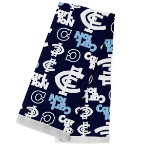 AFL Team Supporter Cotton Tea Towel - Carlton Blues - 40cm x 60cm