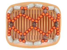 African Butterfly Hair Comb - Ndalena Blonde Pearl 09