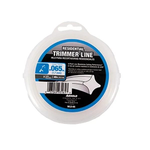 ARNOLD WLS-65 Trimmer Line, 0.065 in Dia, 40 ft L, Nylon