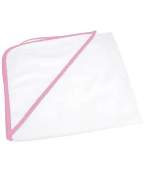 ARTG® Babiezz® all-over sublimation hooded baby towel | White/Light Pink