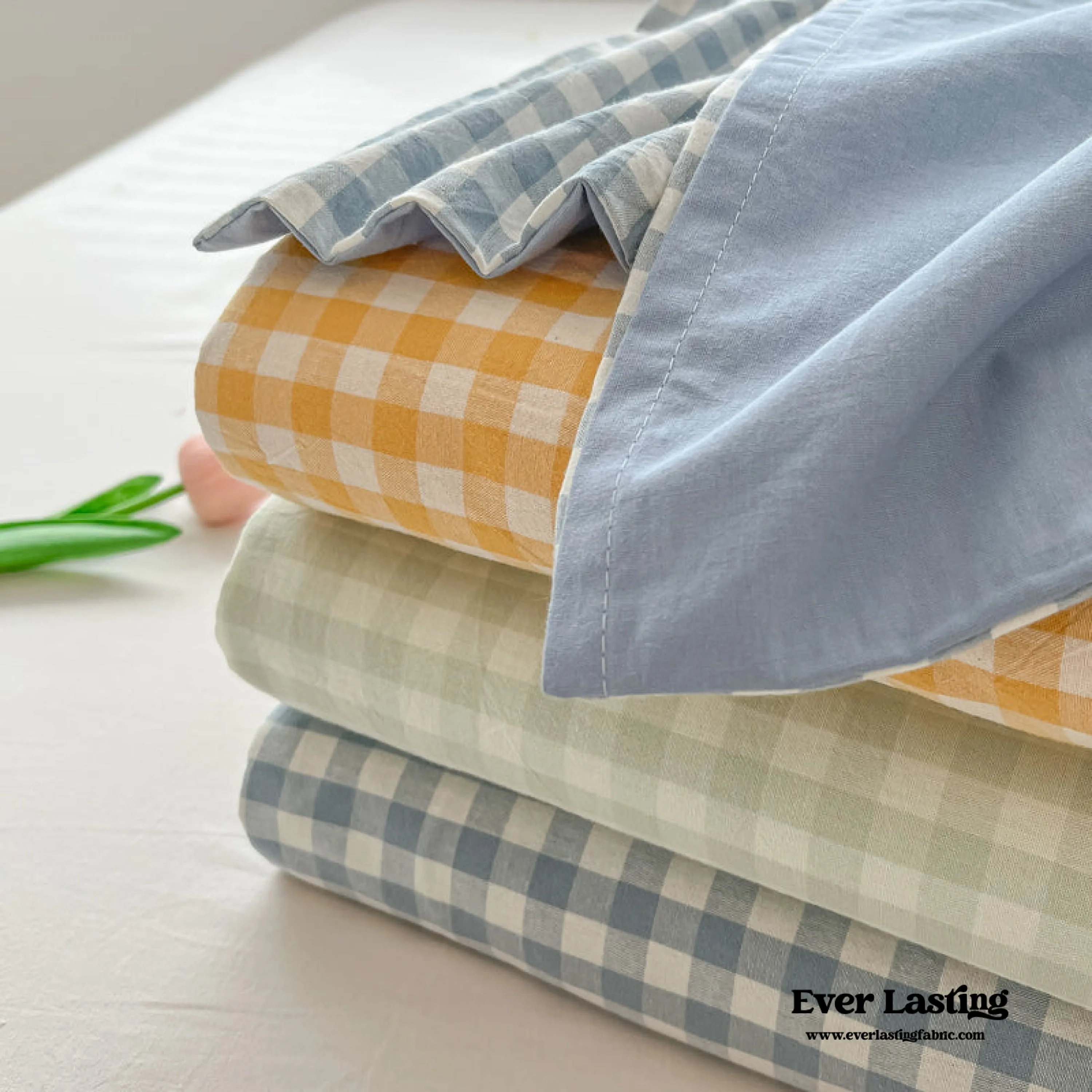 Assorted Gingham & Plaid Bed Sheets