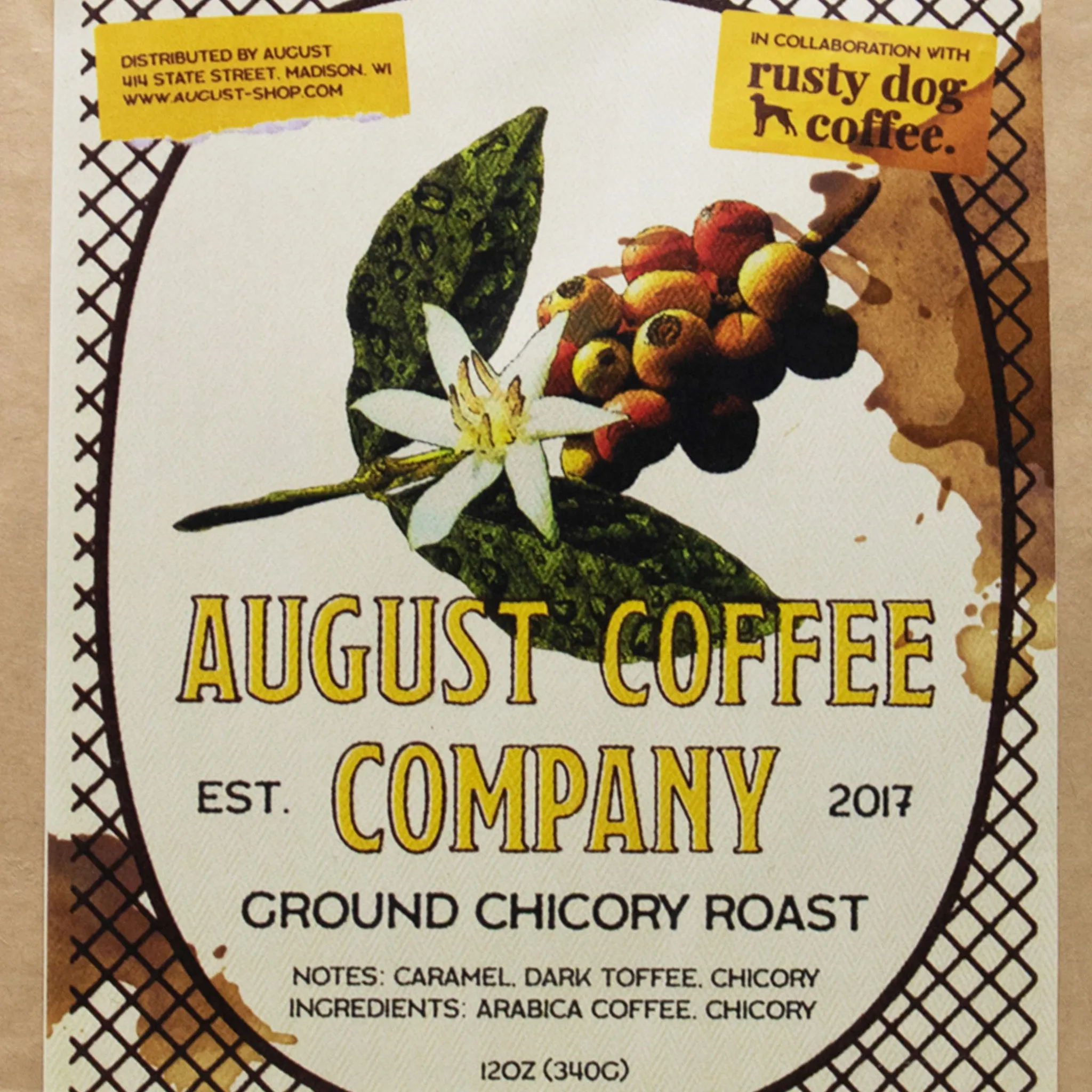 August "Chicory Roast" Ground Coffee