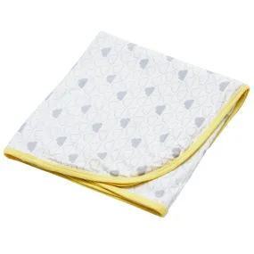 Bamboo baby blanket - Large swaddle( 1m x1m) Cloud print