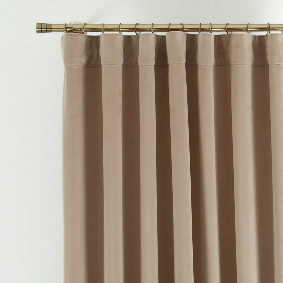 Black Blackout Velvet S-Fold Curtain - Custom Sizes and Colours