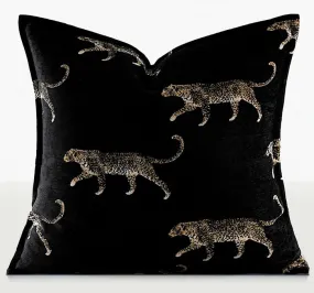 Black Decorative Pillow Covers, Large Modern Sofa Pillow Cases, Cheetah Modern Pillows for Couch, Abstract Decorative Throw Pillows for Living Room