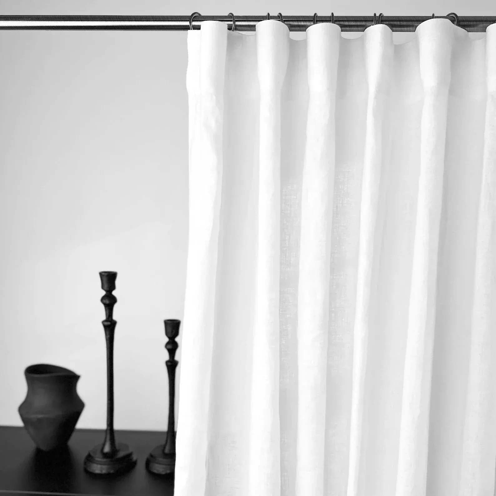 Black Velvet S-Fold Curtain - Custom Sizes and Colors