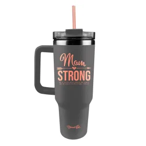 Blessed Girl 40 oz Stainless Steel Mug With Straw Mom Strong