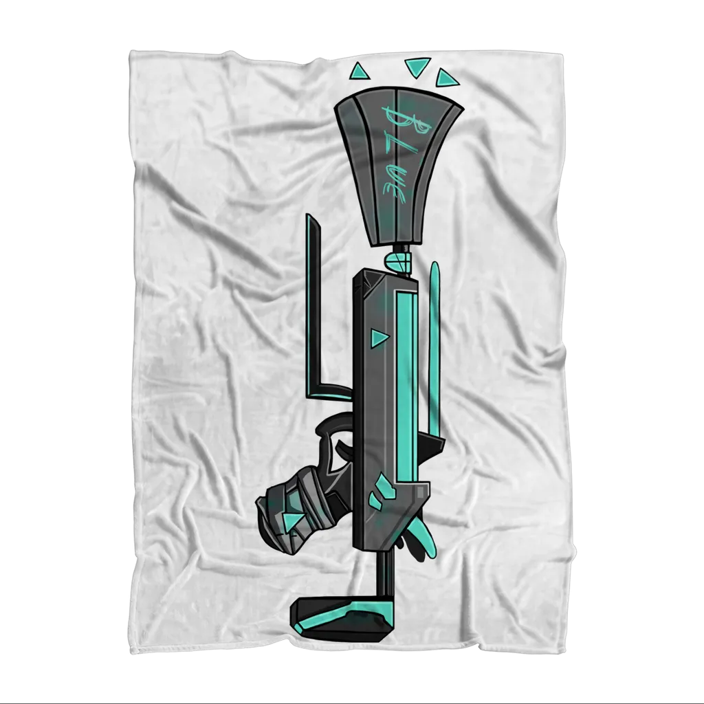 Blue Weapon Sublimation Throw Blanket