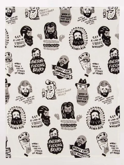 BlueQ "Awesome Fucking Beard" Dish Towel